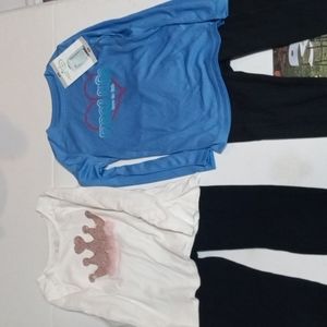 2 pant sets  4/5 crown top children's place bpant can jack  blue fishing top ree